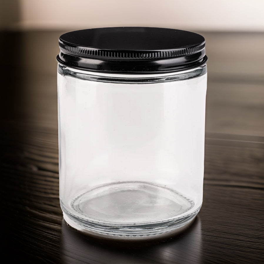 Round Glass Candle Jars with Lids - Elegant Empty Containers