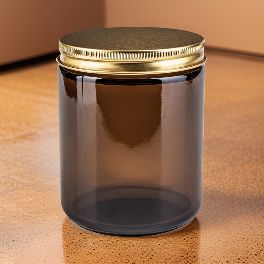 Round Glass Candle Jars with Lids - Elegant Empty Containers