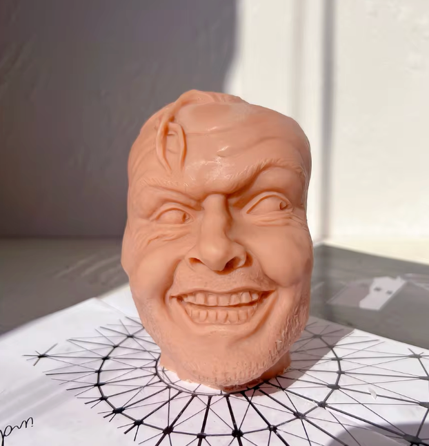 Johnny Funny Face Bust Candle Mold – Silicone Sculpture Mold