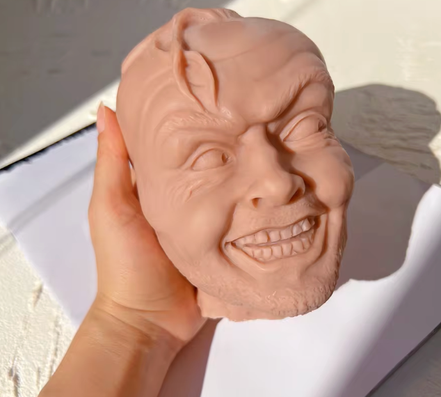 Johnny Funny Face Bust Candle Mold – Silicone Sculpture Mold