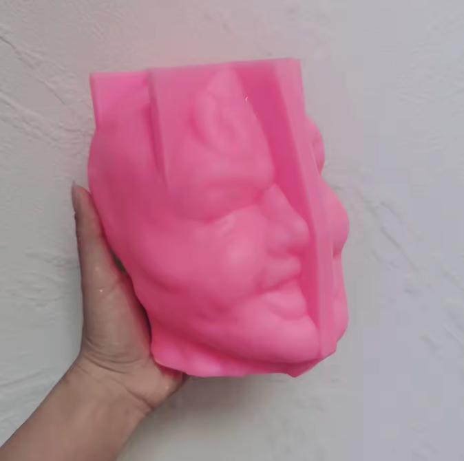 Johnny Funny Face Bust Candle Mold – Silicone Sculpture Mold