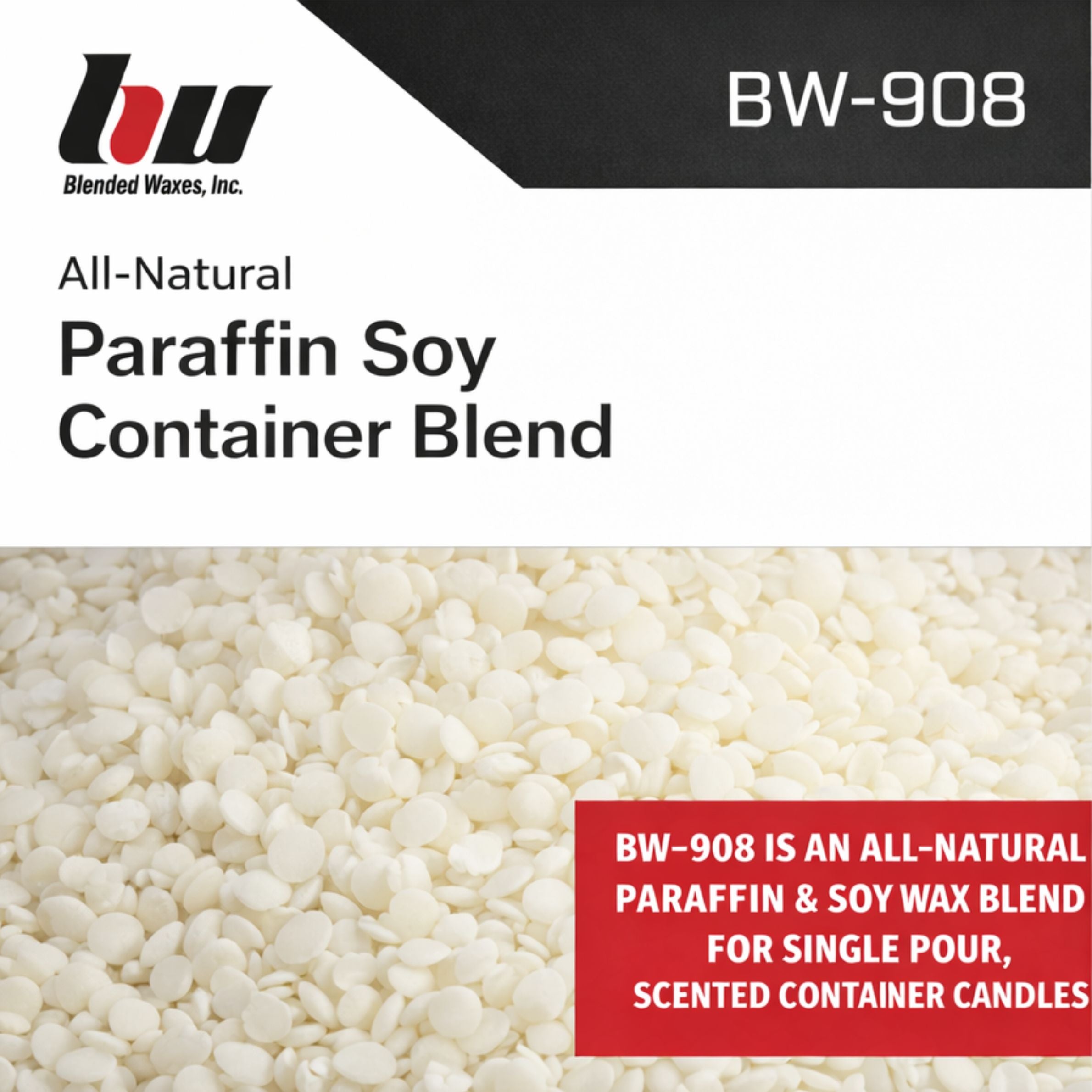 BW 908 Premium Container Wax Blend | Natural Paraffin Candle Wax