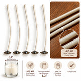 #10 pre-tabbed cotton candle wicks, recommended for a 1.3 in jar diameter