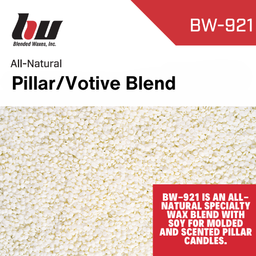 BW 921 Natural Pillar Wax Blend - %100 SoyWax - Molded Candle Waxes