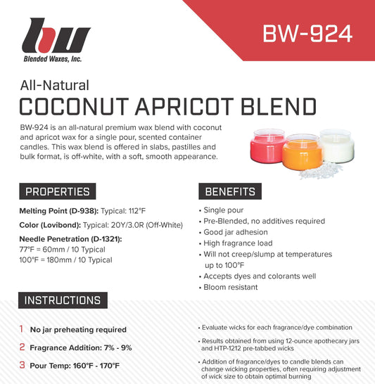 premium container candle wax coconut apricot

