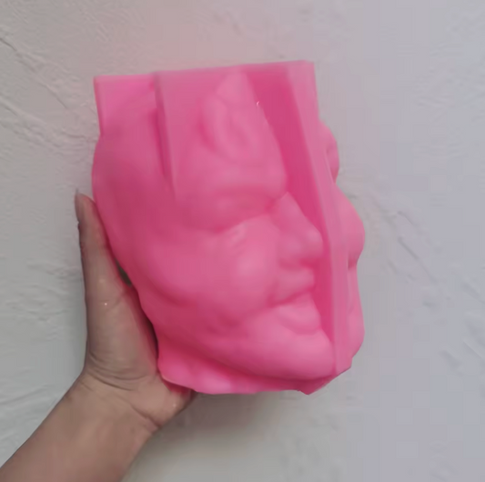 Johnny Funny Face Bust Candle Mold – Silicone Sculpture Mold