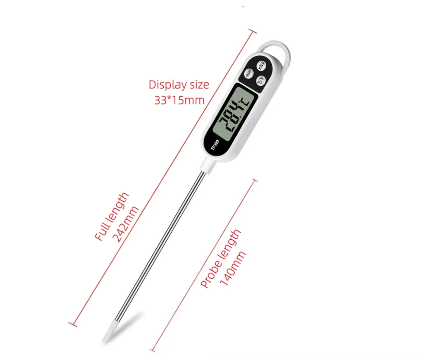 Candle Making Thermometer – Stainless Steel Probe Digital Wax Temperature Tool