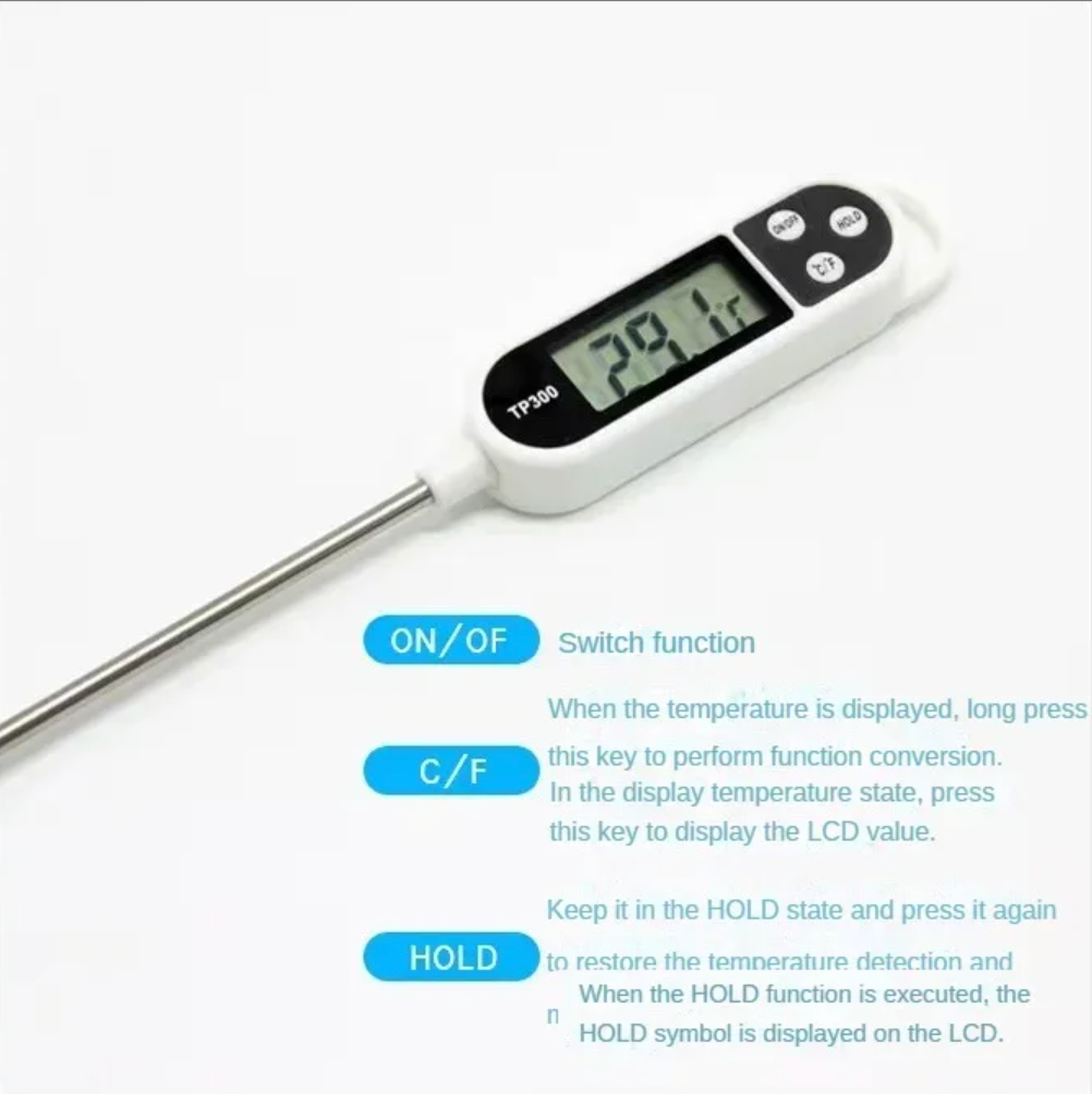Candle Making Thermometer – Stainless Steel Probe Digital Wax Temperature Tool