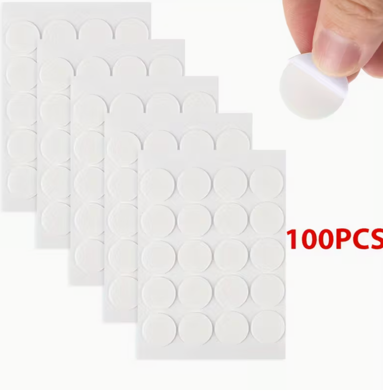 Candle Wick Stickers – 100pcs (5 Sheets) Heat-Resistant Double-Sided Adhesive Dots for Candle Making