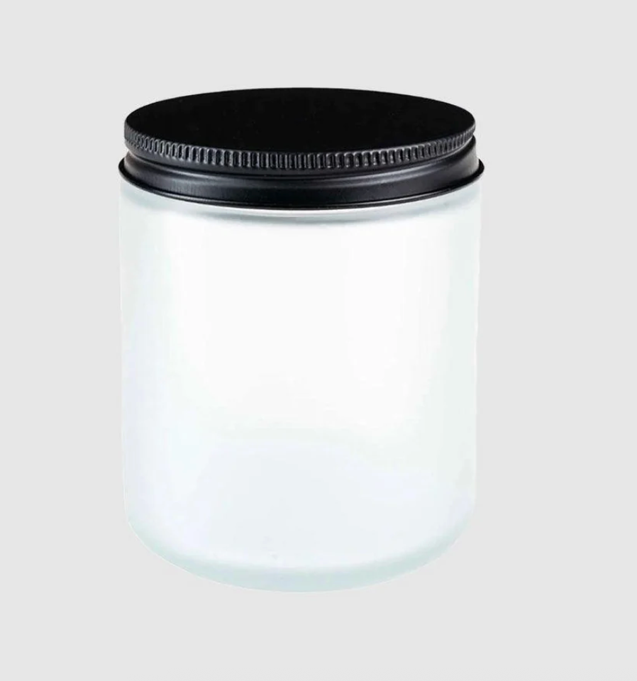 Straight-Sided Glass Jars 8 oz + Metal Lid Pack of 24