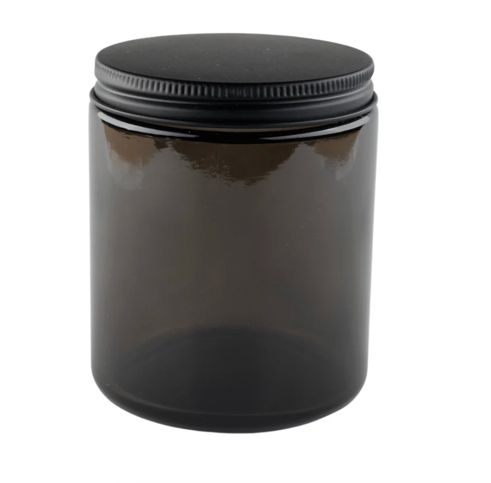 Straight-Sided Glass Jars 8 oz + Metal Lid Pack of 24