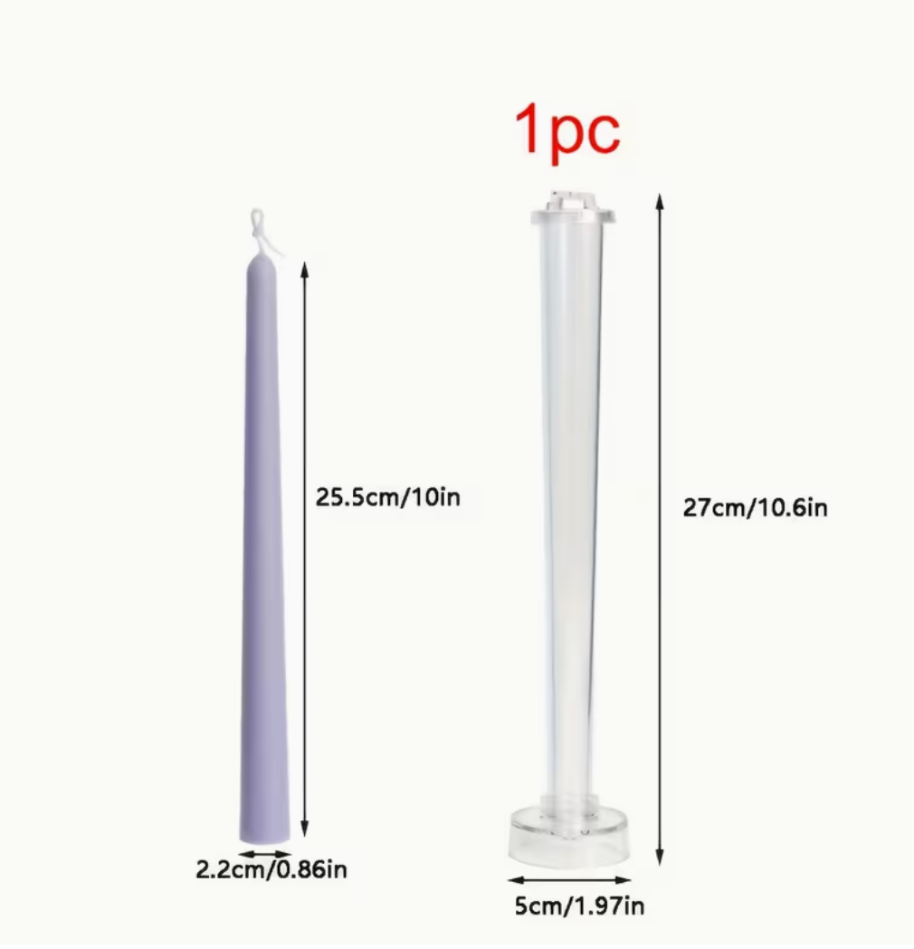 Pillar Candle Mold – 25 cm Acrylic Mold for Long Taper Candles & Home Decor