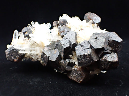 Large Black Pyrite & Quartz Cluster – Fengjiashan Mine (522g)