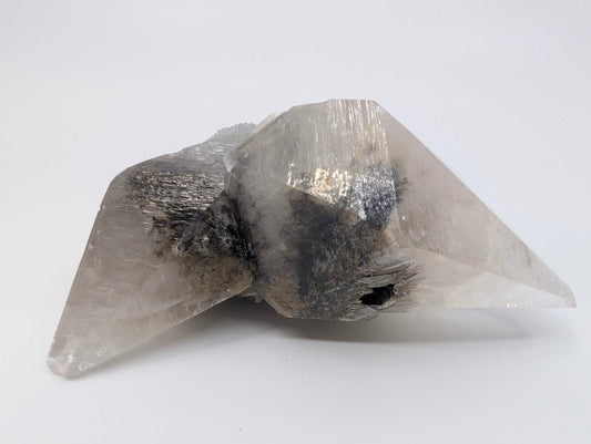 Twin Point Dogtooth Calcite with Dendritic Inclusions and Sugar Sphalerite